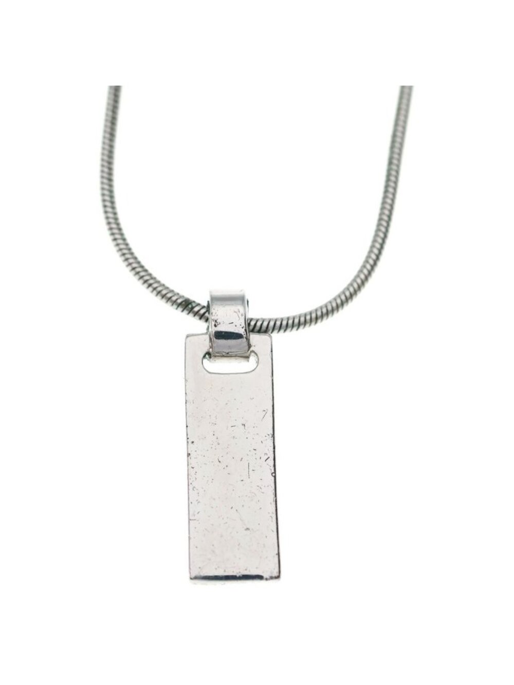 Dior Logo Bar Pendant Snake Chain Silver - Picture 5 of 6